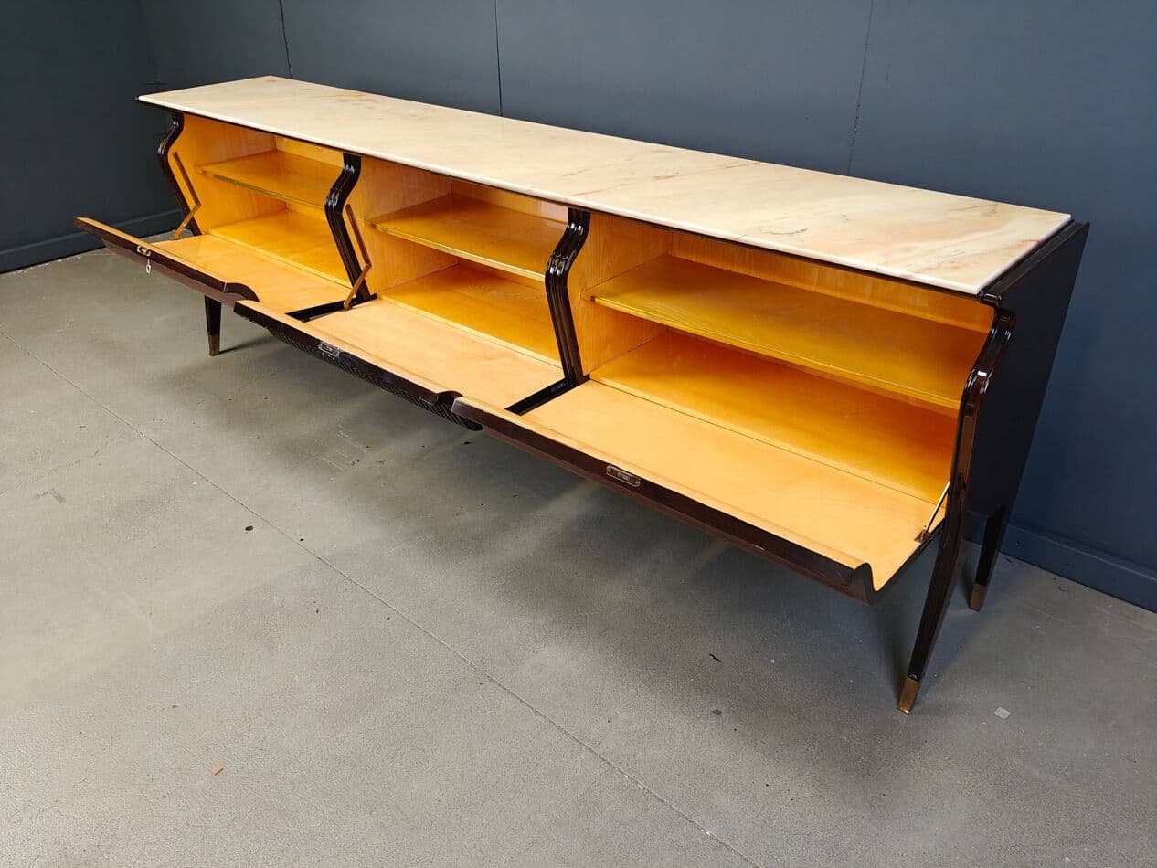 Komoda, mahoń brązowy, proj. O. Borsani, Włochy, lata 50. - 274247