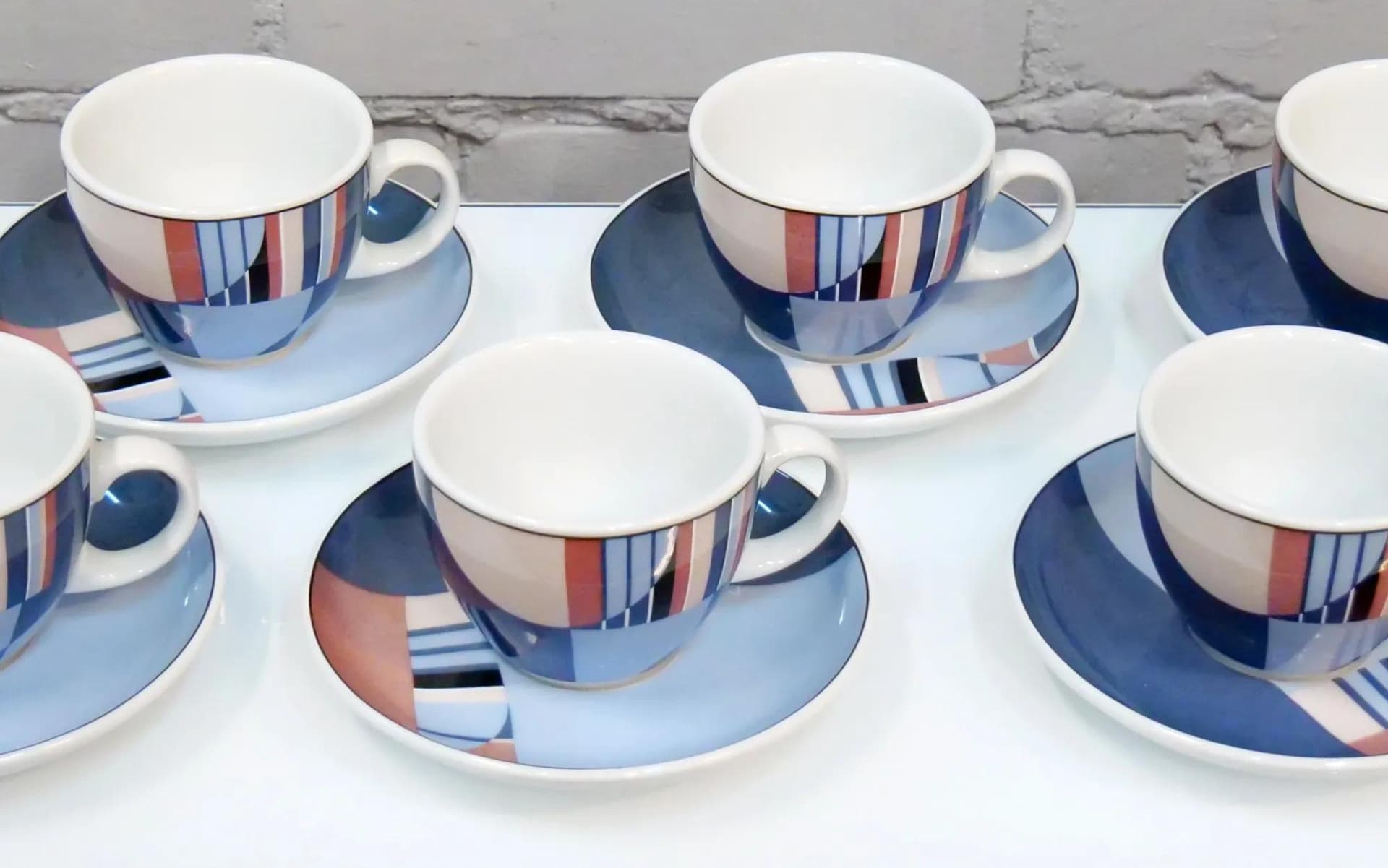Modernist Porcelain Cup and Saucer Set, Seltmann Weiden, Germany, 1980s - 19189