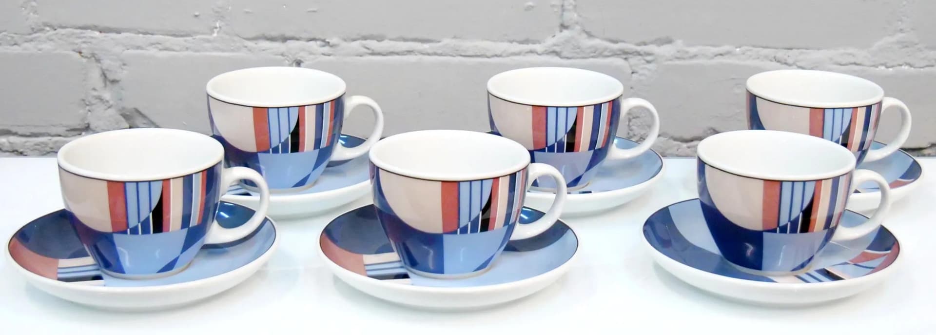 Modernist Porcelain Cup and Saucer Set, Seltmann Weiden, Germany, 1980s - 19190