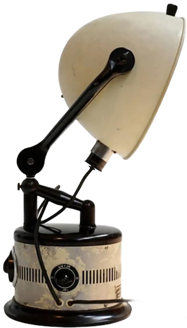 Lampa stołowa Hanau, ivory white, bakelit, Niemcy, lata 60. - WYMIARY