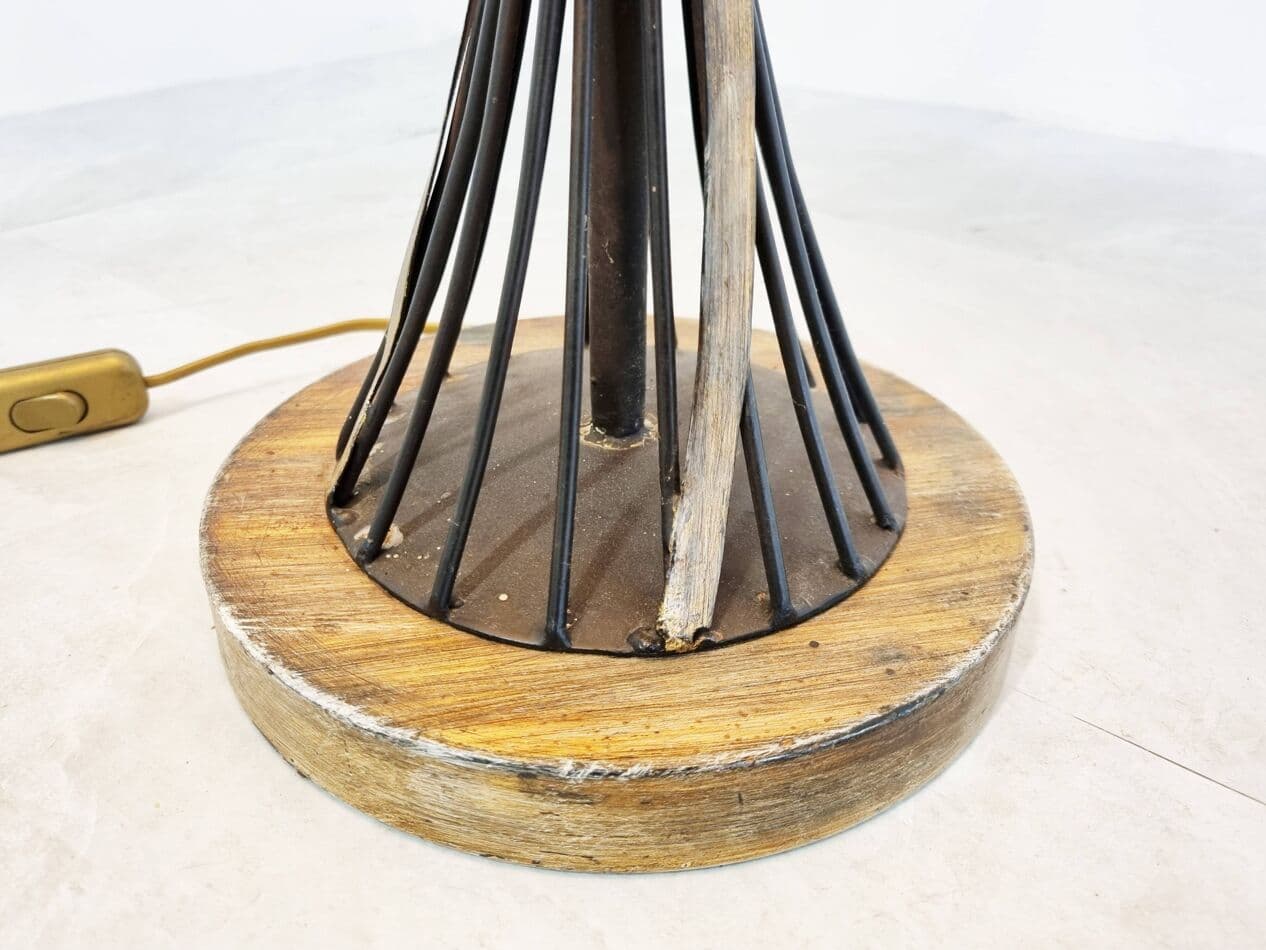 Lampa stołowa Sheaf of Wheat, złoty, metal, Włochy, lata 60. - 273545