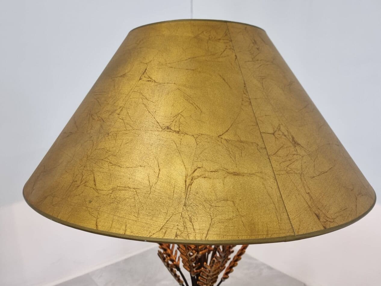 Lampa stołowa Sheaf of Wheat, złoty, metal, Włochy, lata 60. - 273547