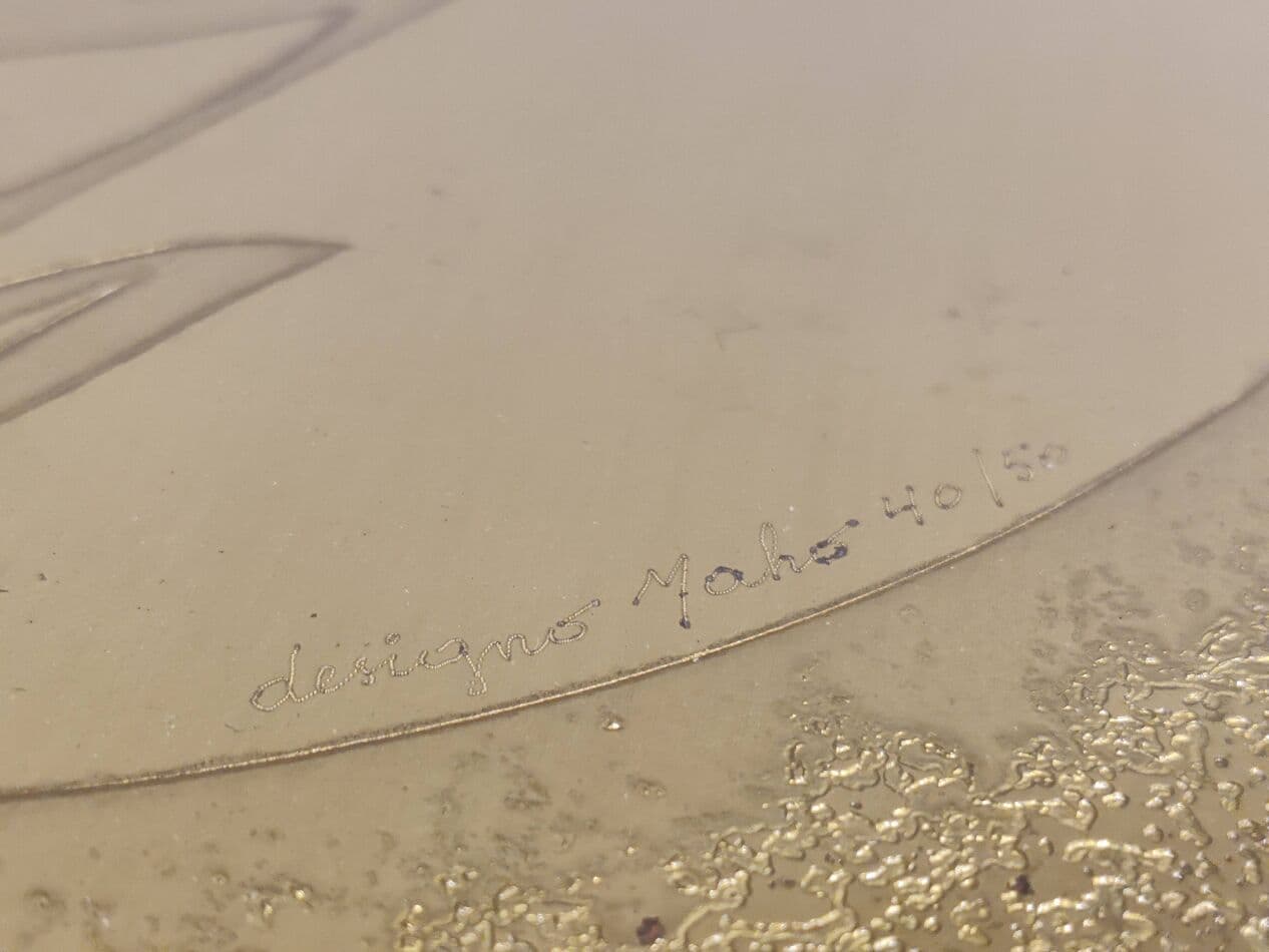 Coffee Table, beige travertine, gold brass, Belgium, 1970s. - 273524