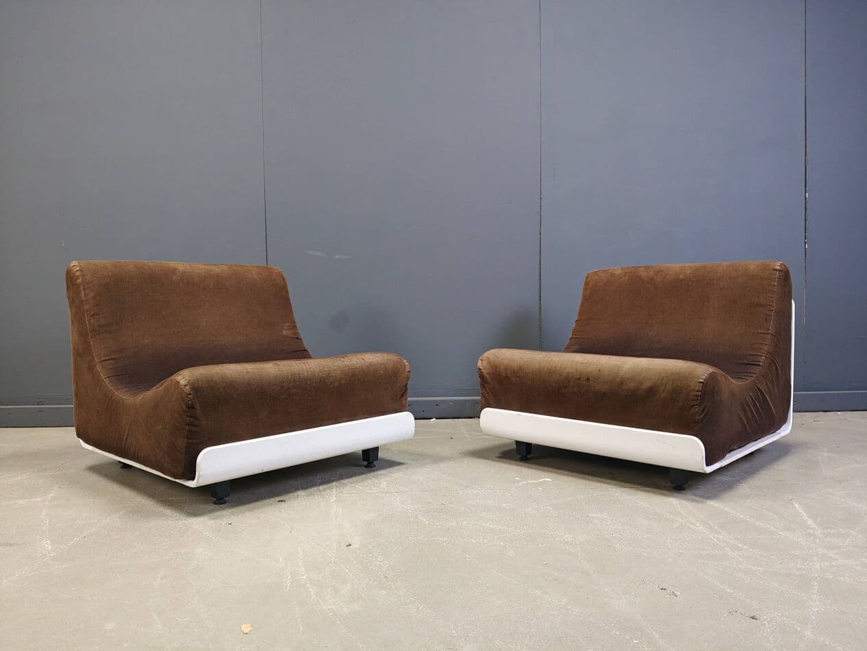 Para foteli Orbis, Space Age, drewno białe, proj. L. Colani, Niemcy, lata 70. - 273480