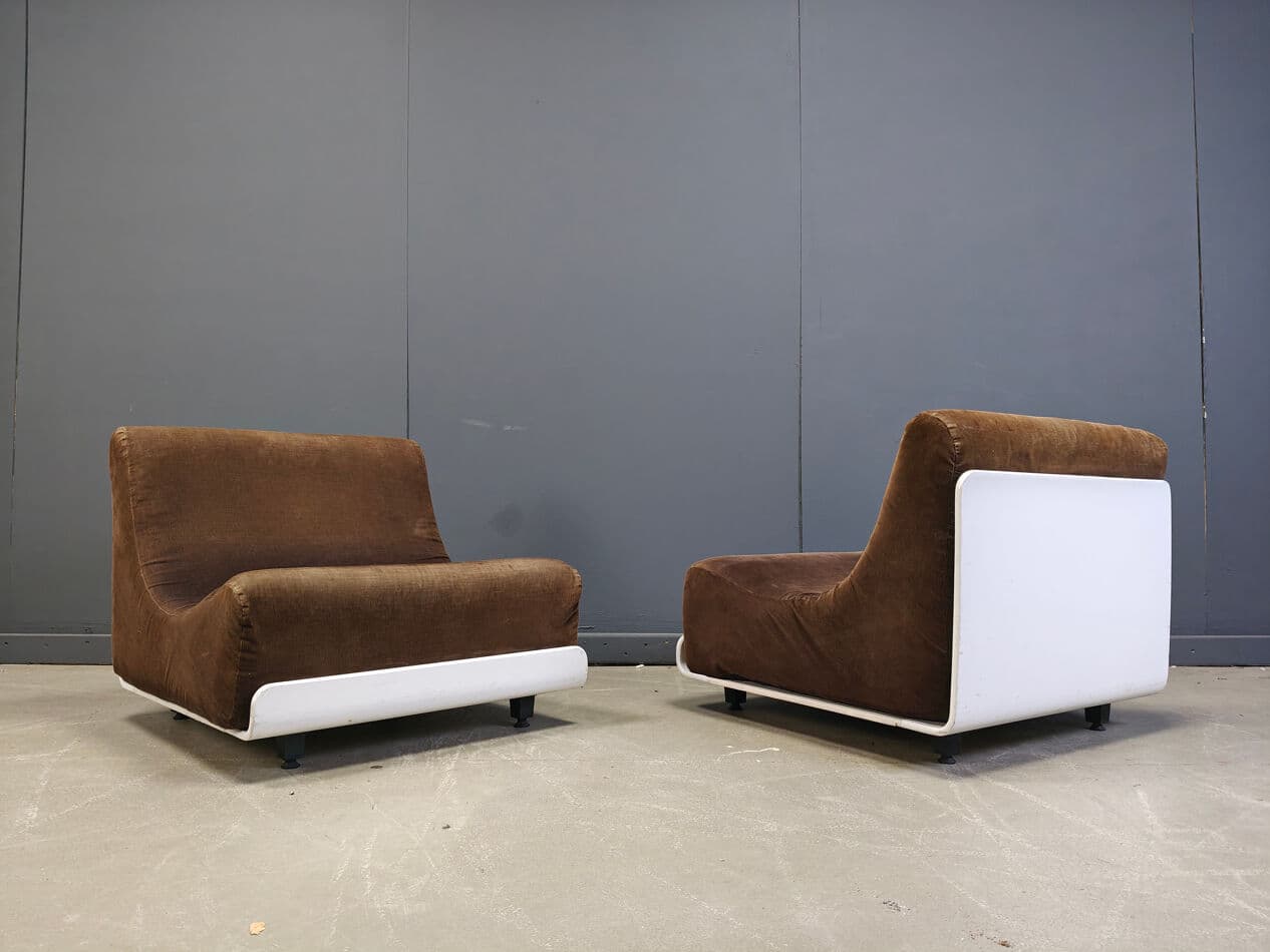 Para foteli Orbis, Space Age, drewno białe, proj. L. Colani, Niemcy, lata 70. - 273488