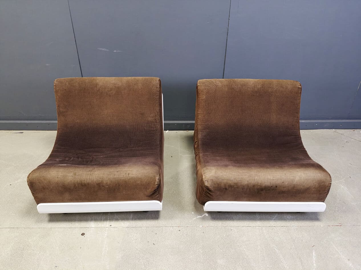 Para foteli Orbis, Space Age, drewno białe, proj. L. Colani, Niemcy, lata 70. - 273482