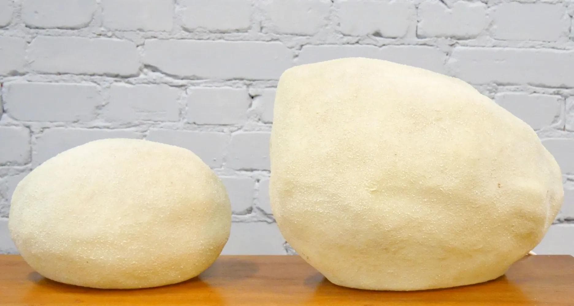 Set of floor lamps Moonstone, yellow fiberglass, Leola, Germany, 1970s. - 19169