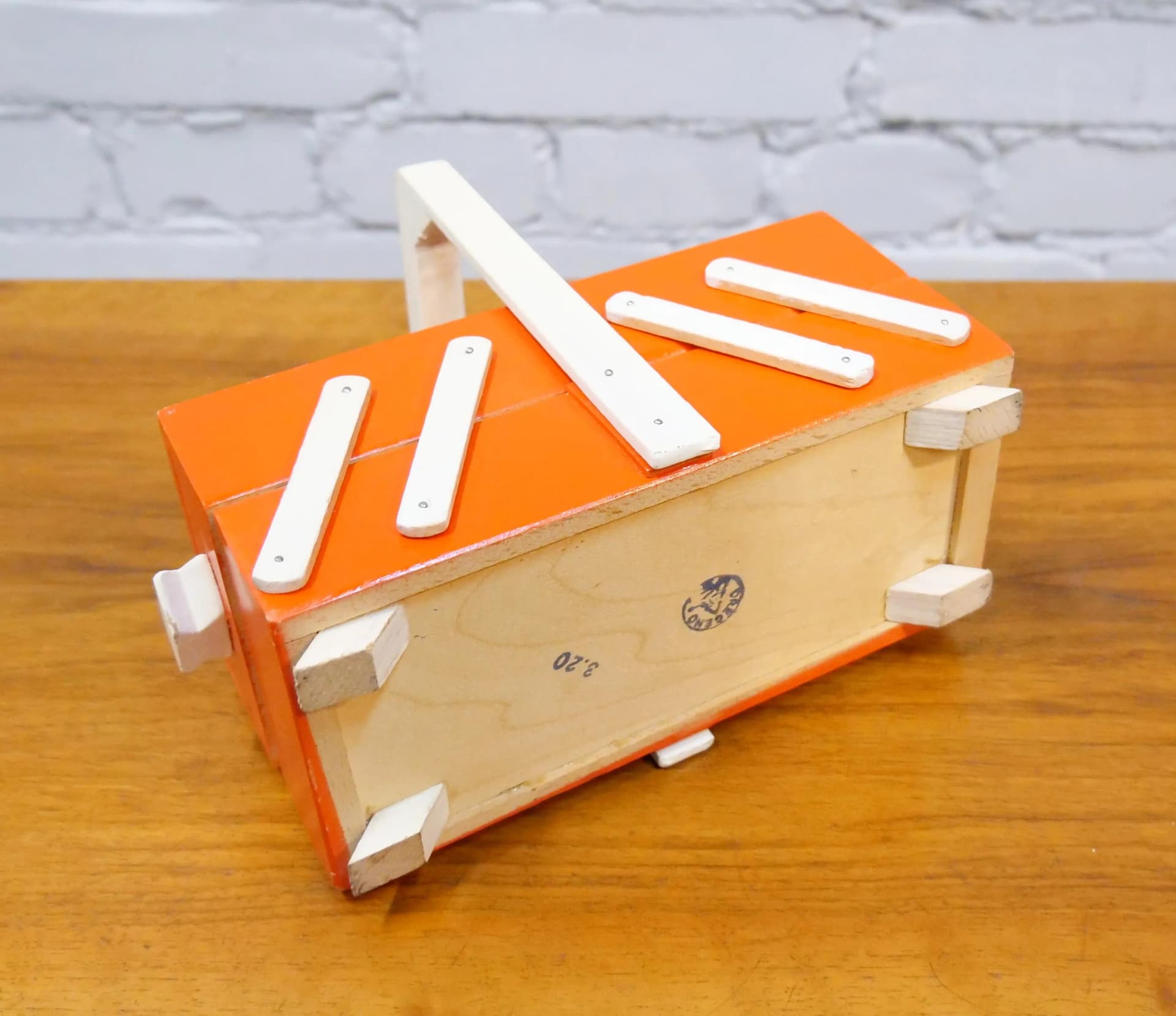 Puzderko na biżuterię rozkładane, multikolor, drewno, Polska, lata 50. - 19160