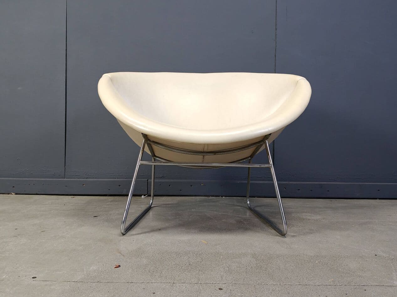 Fotel Cocco, beżowy, proj. R. Wolf, Rohé Noordwolde, Holandia, lata 60. - 273206