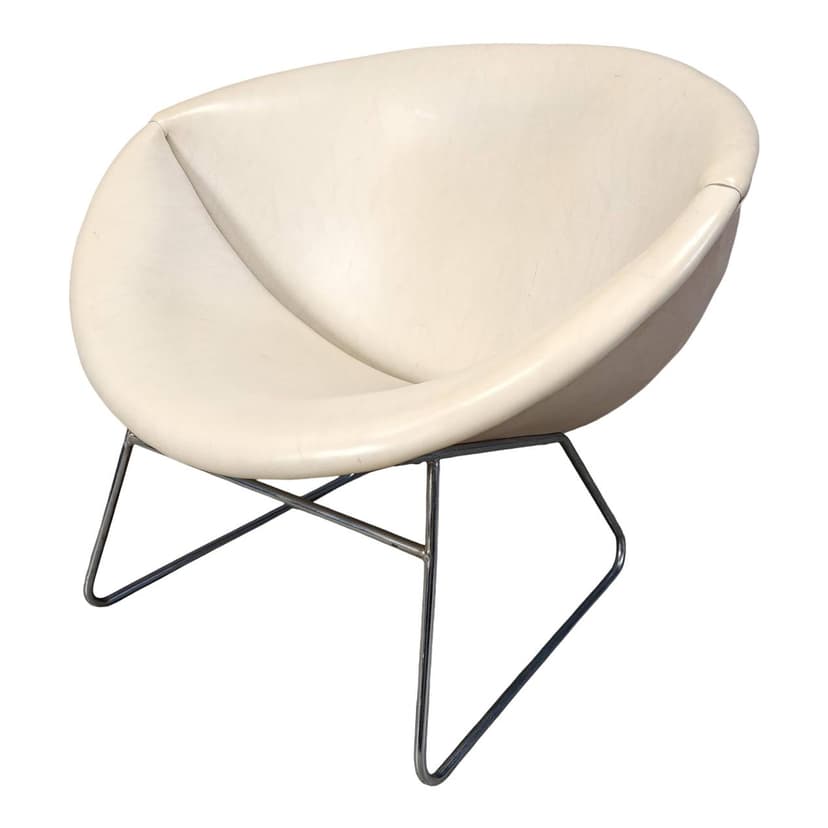 Fotel Cocco, beżowy, proj. R. Wolf, Rohé Noordwolde, Holandia, lata 60.