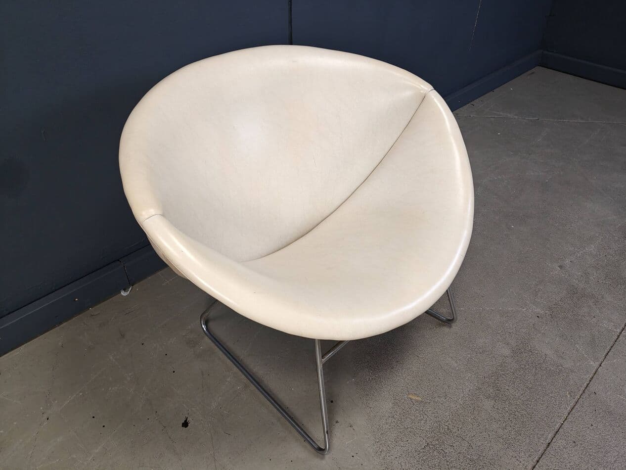 Fotel Cocco, beżowy, proj. R. Wolf, Rohé Noordwolde, Holandia, lata 60. - 273205