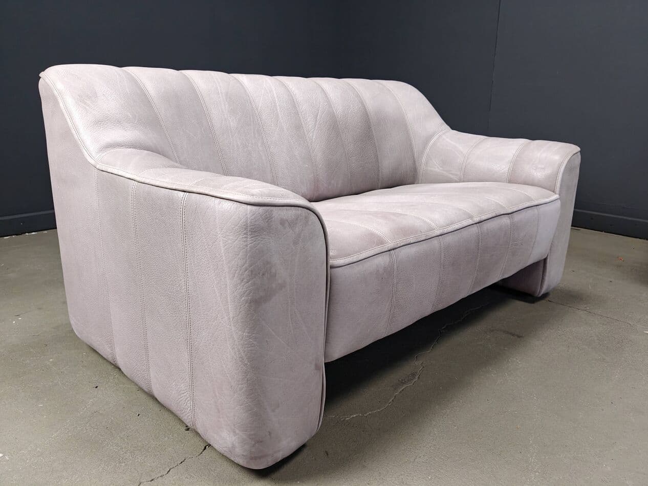 Sofa trzyosobowa DS44, skóra naturalna szara, Szwajcaria, lata 70. - 273199