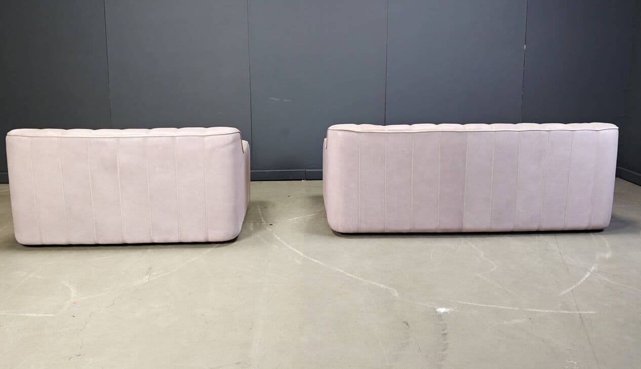 Sofa trzyosobowa DS44, skóra naturalna szara, Szwajcaria, lata 70. - 273198