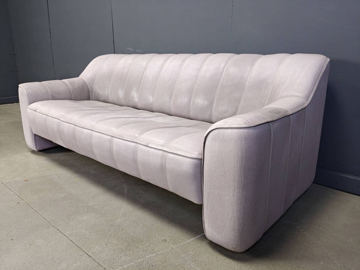 Sofa trzyosobowa DS44, skóra naturalna szara, Szwajcaria, lata 70. - 273202