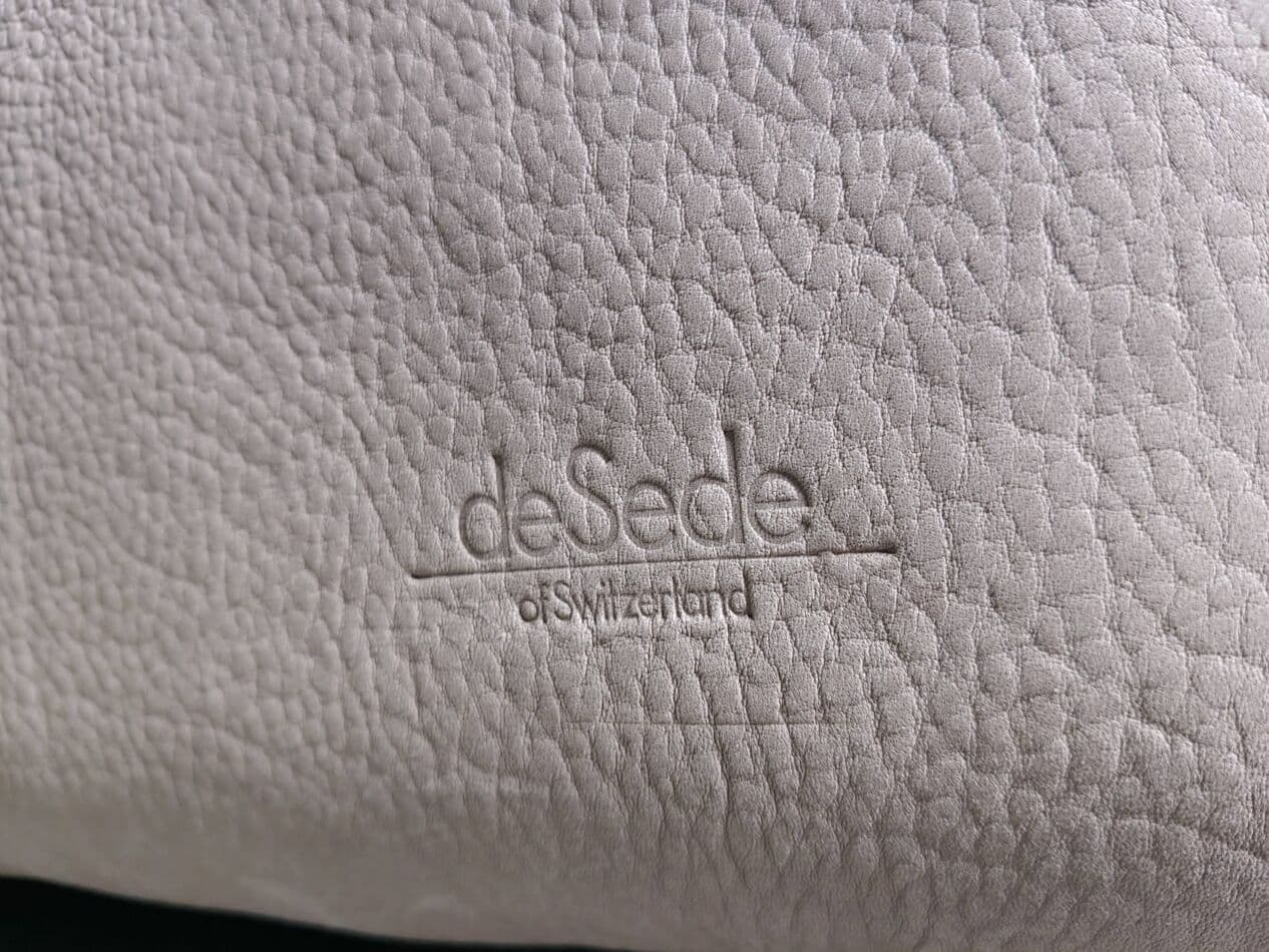 Sofa trzyosobowa DS44, skóra naturalna szara, Szwajcaria, lata 70. - 273195