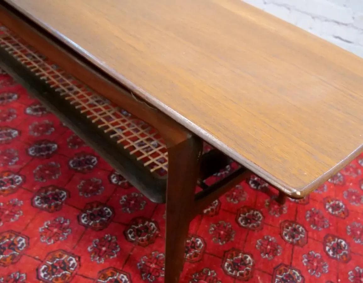 Coffee table, dark brown teak, Denmark, 1960s. - 19146