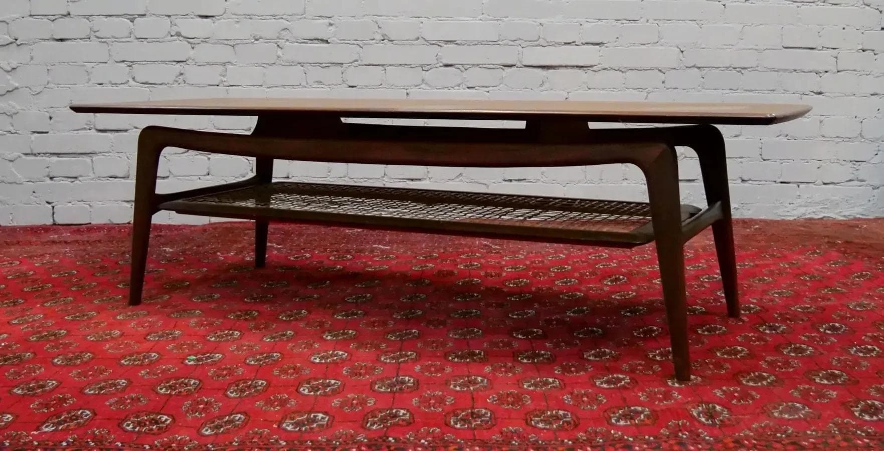 Coffee table, dark brown teak, Denmark, 1960s. - 19150