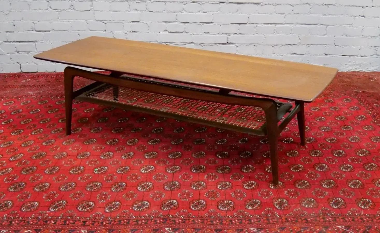 Coffee table, dark brown teak, Denmark, 1960s. - 19148