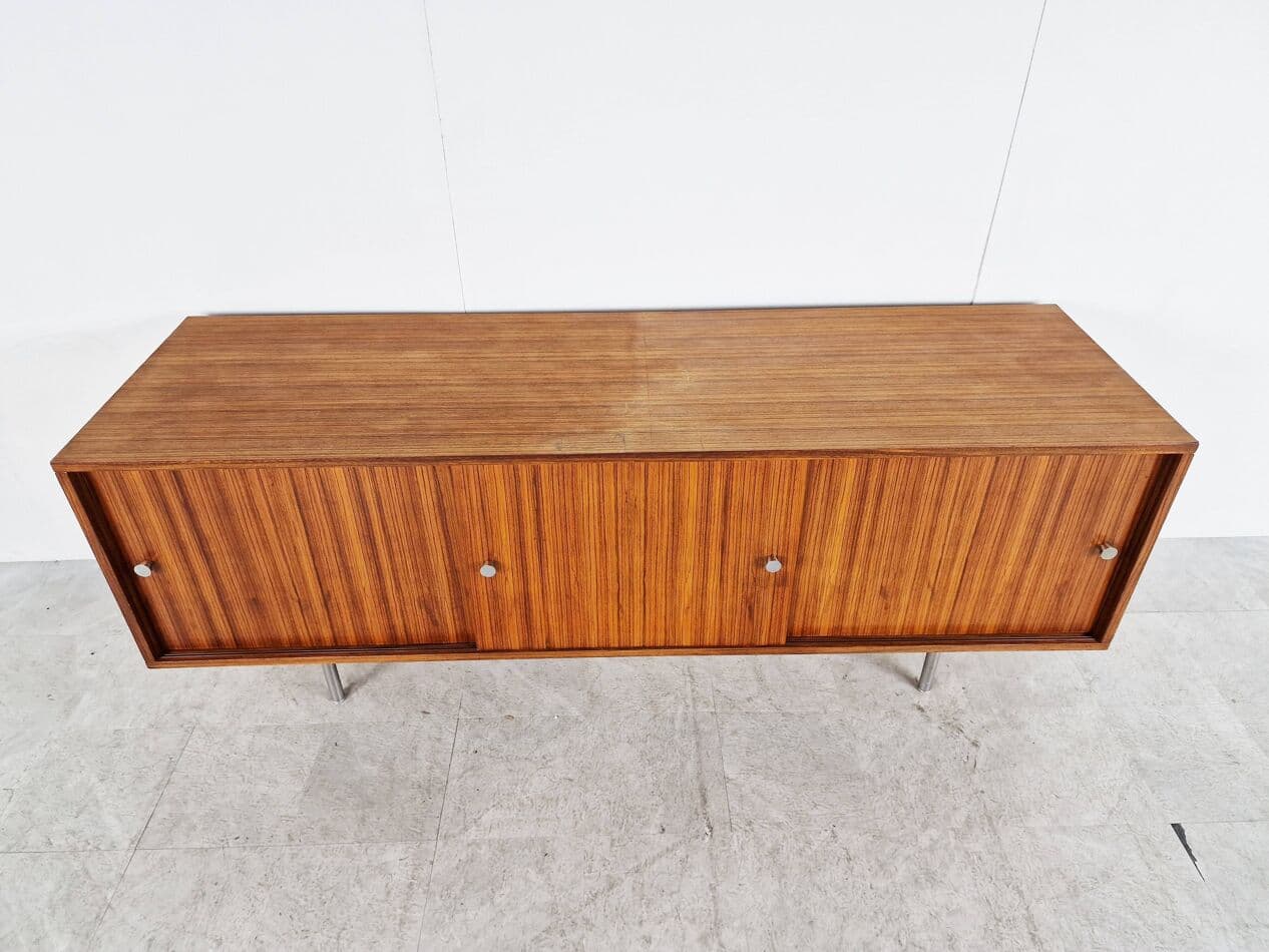 Komoda, brąz, drewno, proj. A. Hendrickx, Belgia, lata 60. - 273129