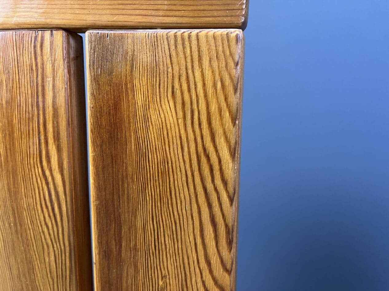 Set of Four Brutalist Dining Chairs, brown oak, Belgium, 1970s - 272824