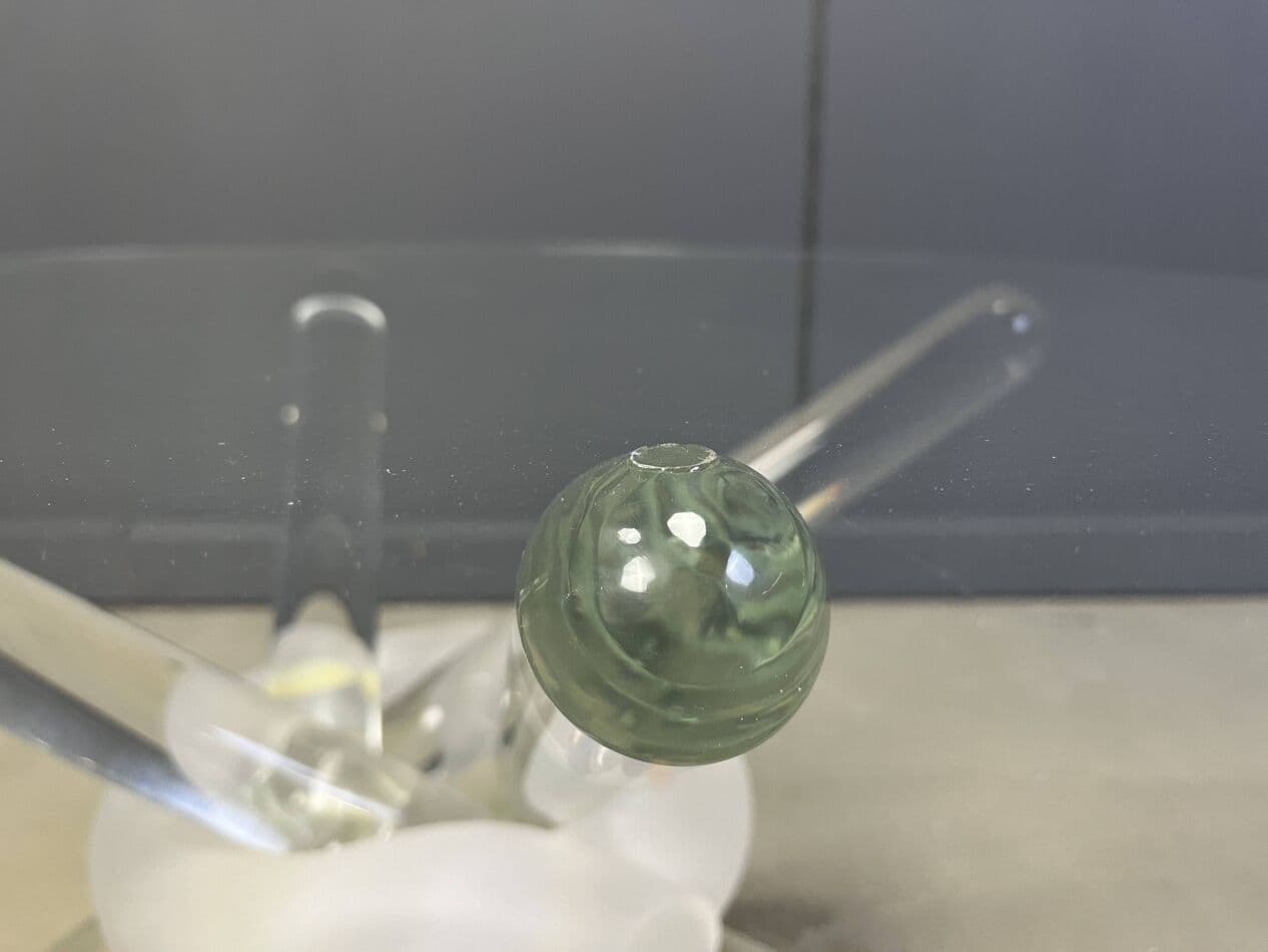 Stolik kawowy Arlequin, szkło Murano transparent, proj. M. Barilone, Włochy, lata 80. - 272766