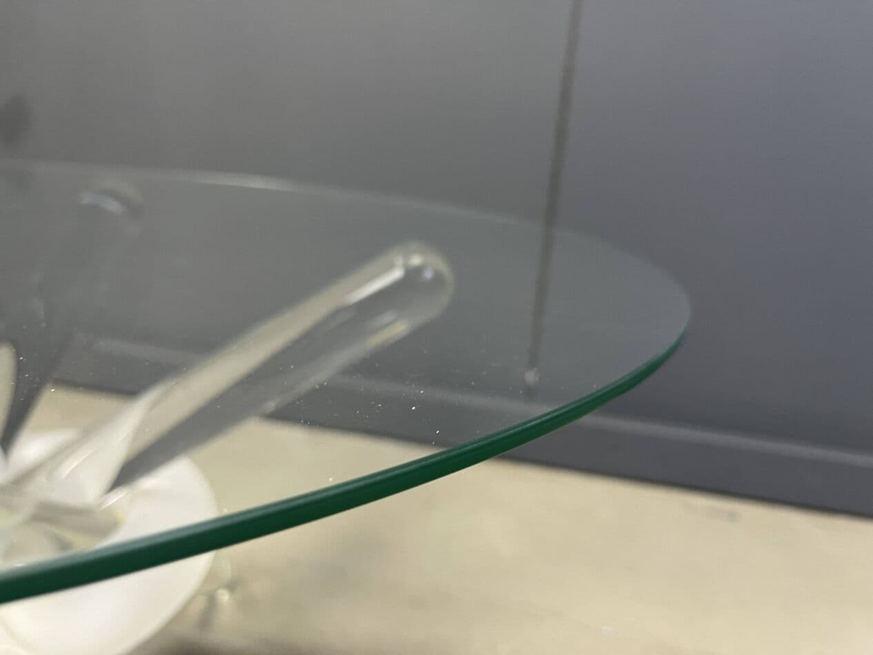 Stolik kawowy Arlequin, szkło Murano transparent, proj. M. Barilone, Włochy, lata 80. - 272761