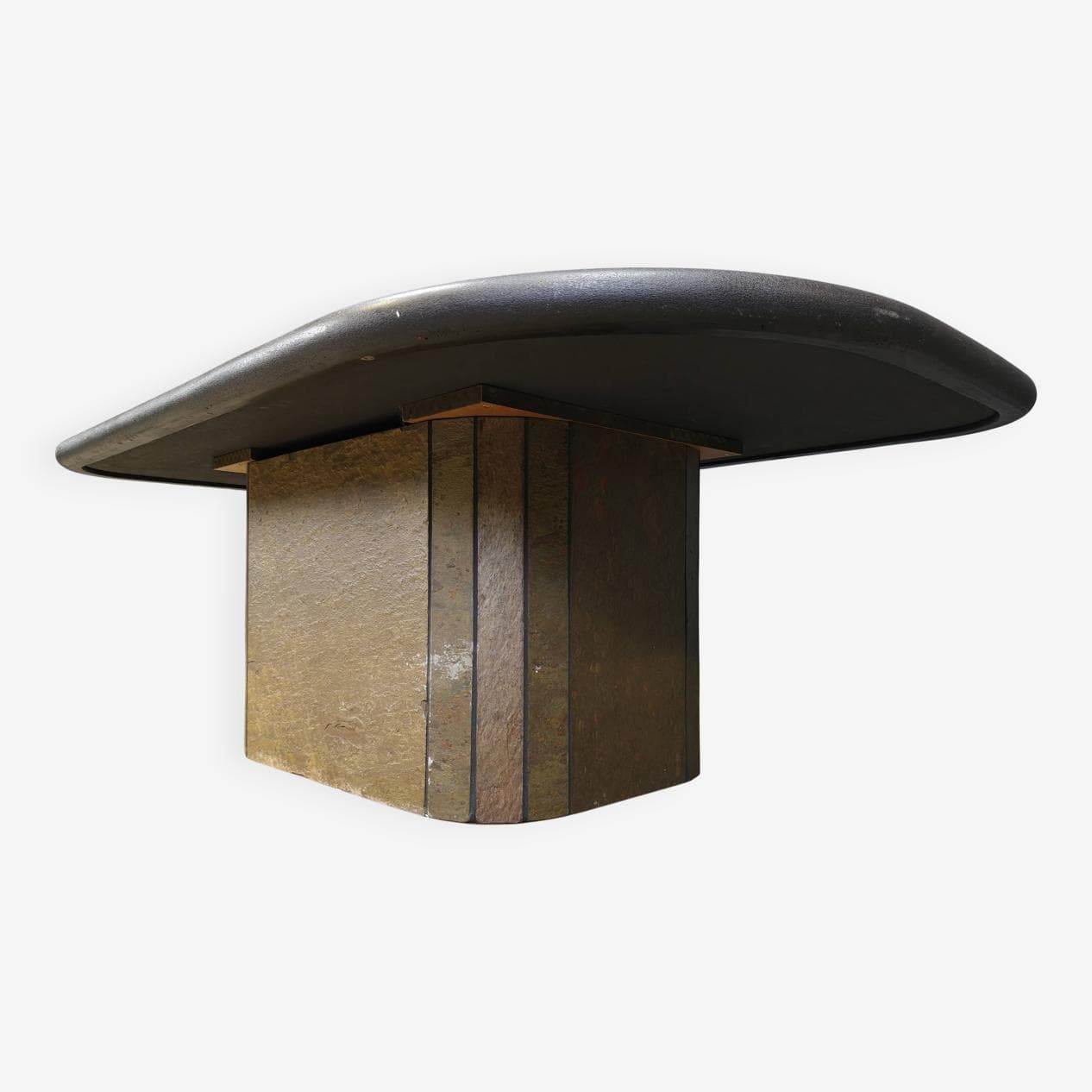 Coffee Table Brutalist, brown stone, Germany, 1980s. - 272730