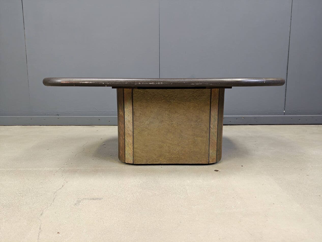 Coffee Table Brutalist, brown stone, Germany, 1980s. - 272731