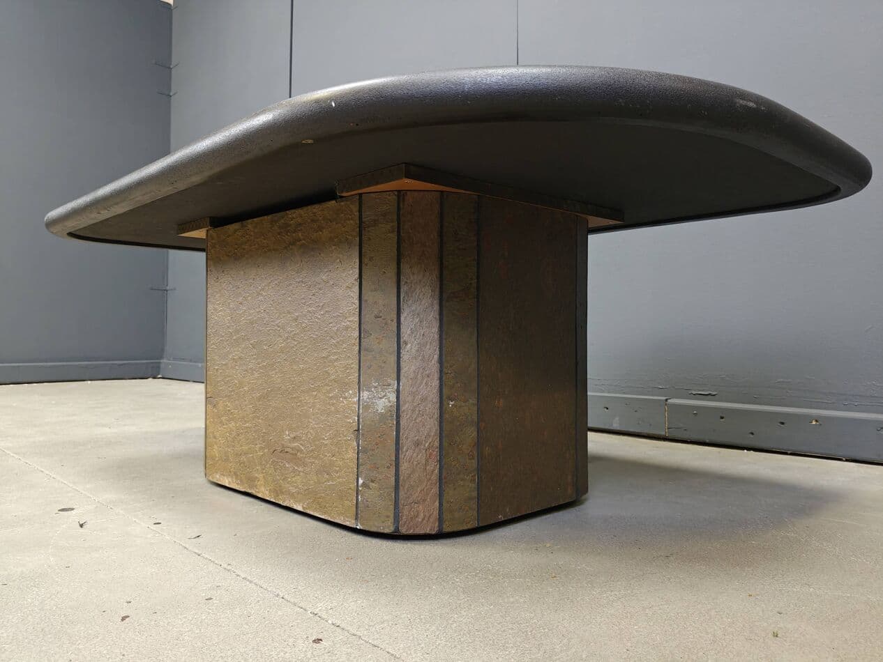 Coffee Table Brutalist, brown stone, Germany, 1980s. - 272736