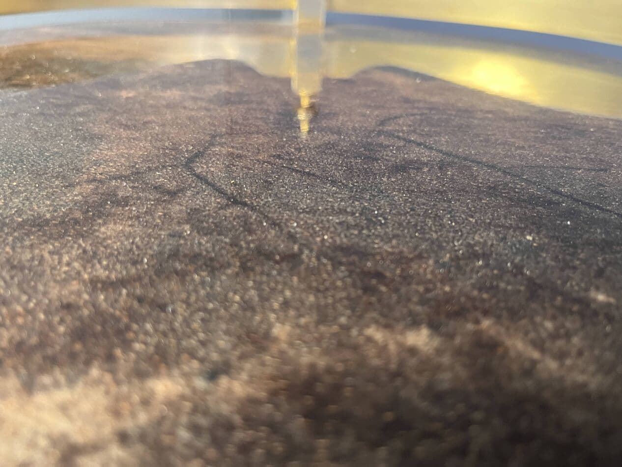 Barek serwingowy, brązowy, kozia skóra lakierowana, mosiądz, proj. A. Tura, Włochy, lata 60. - 272711