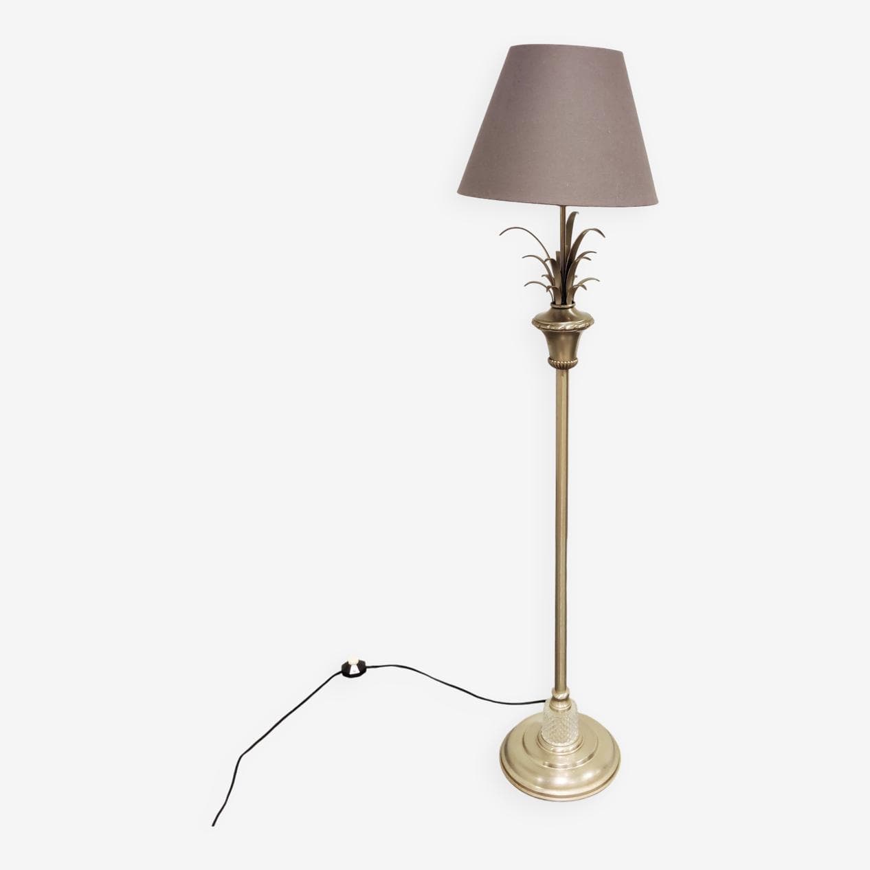 Lampa podłogowa Pineapple Leaf, złoty, metal, Belgia, lata 70. - 272676