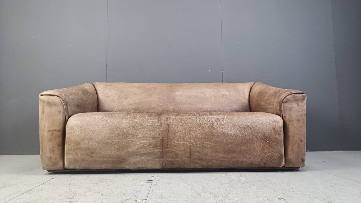 Sofa DS47, brązowy, skóra, Szwajcaria, lata 70. - 272657