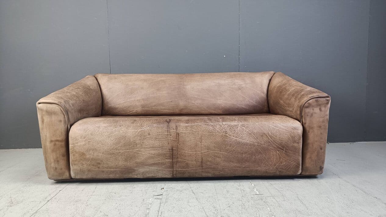 Sofa DS47, brązowy, skóra, Szwajcaria, lata 70. - 272656