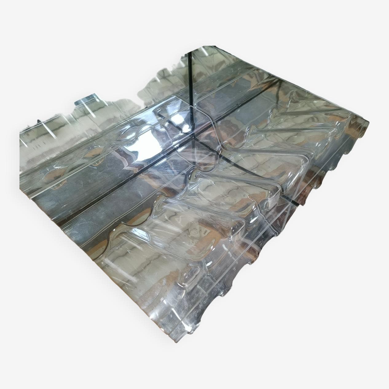 Coffee table, beige ash, by P. Michel, France, 1970s. - 272256