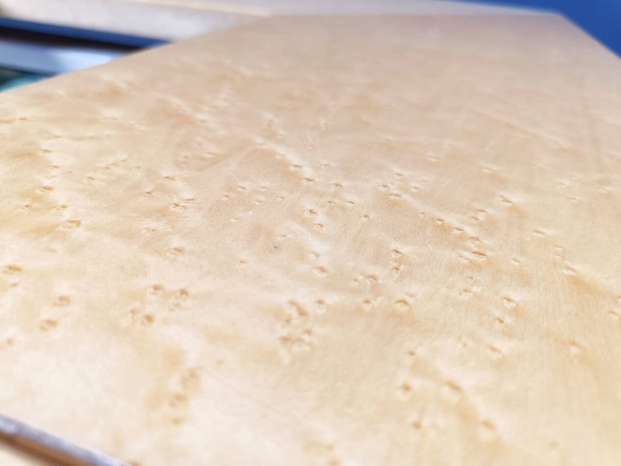 Coffee table, beige ash, by P. Michel, France, 1970s. - 272263