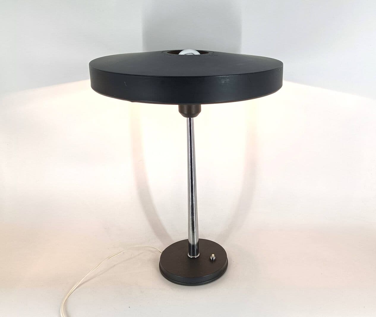 Lampa biurkowa Timor, szary, metal, proj. L. Kalff, Philips, Holandia, lata 60. - 271845