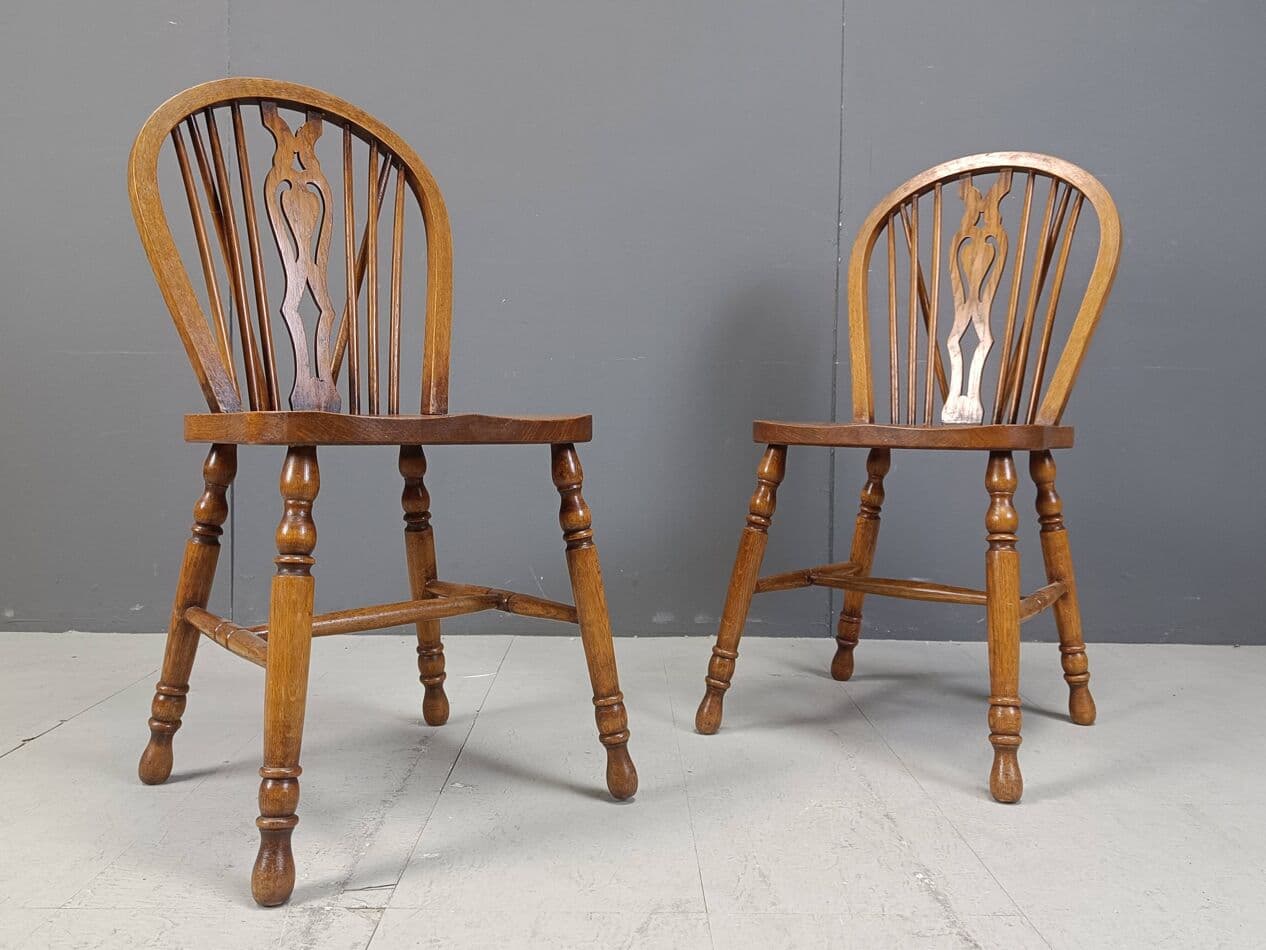 Set of Six Dining Chairs, brown, wood, Belgium, 1970s. - 271576