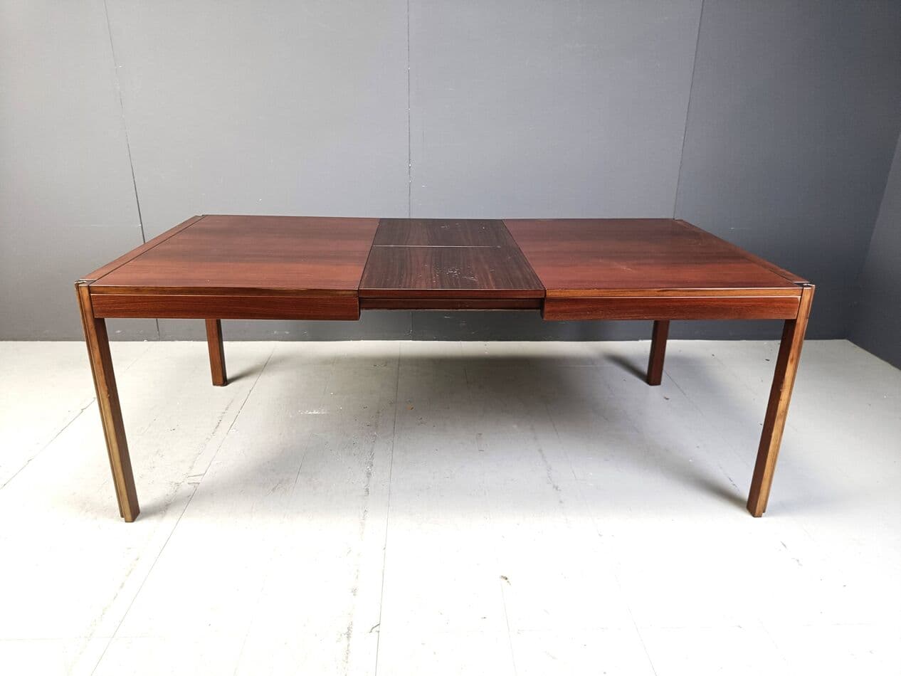 Stół rozkładany 4D, brązowy, drewno, proj. A. Mangiarotti, Włochy, lata 70. - 271567