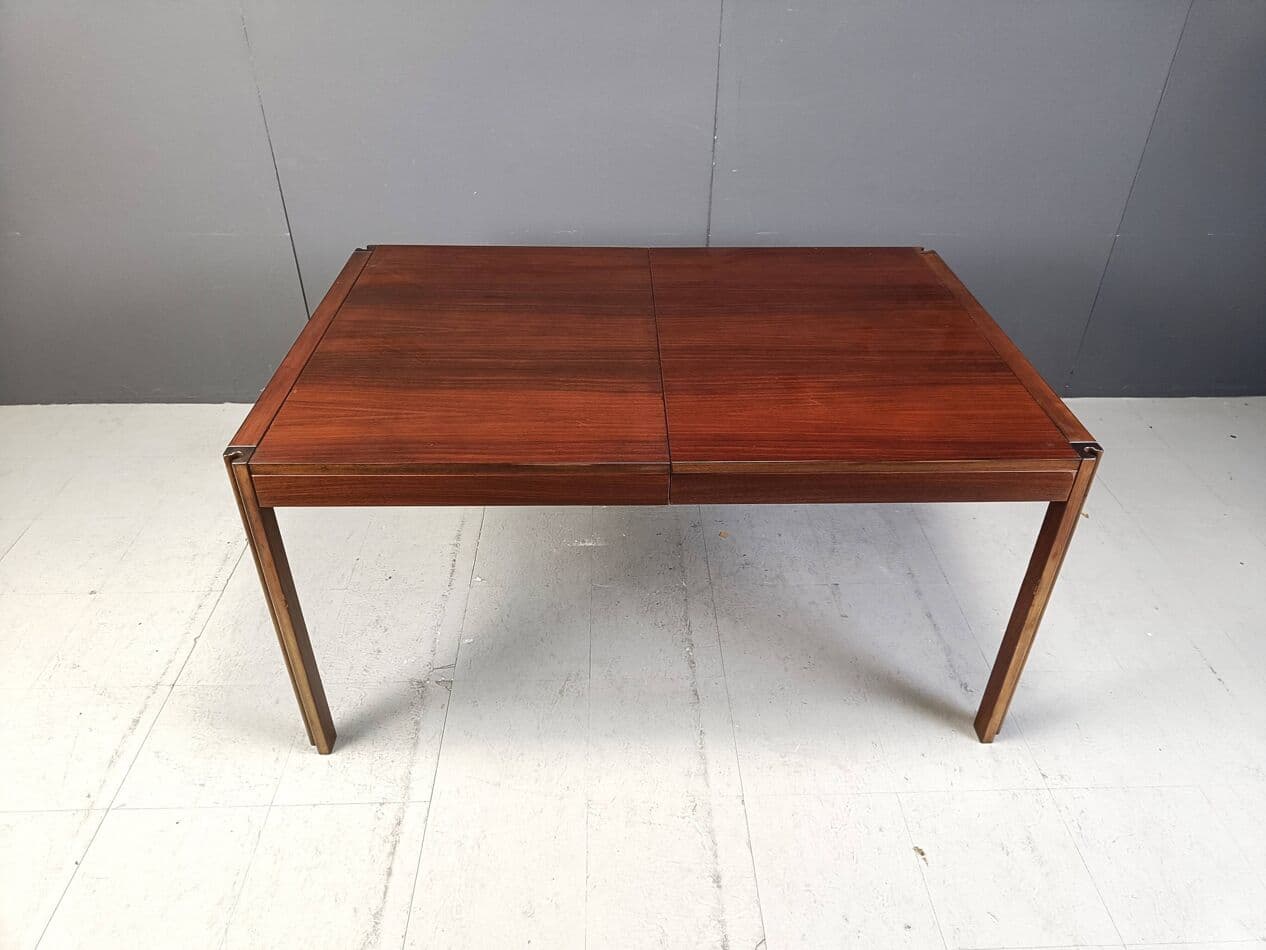 Stół rozkładany 4D, brązowy, drewno, proj. A. Mangiarotti, Włochy, lata 70. - 271560