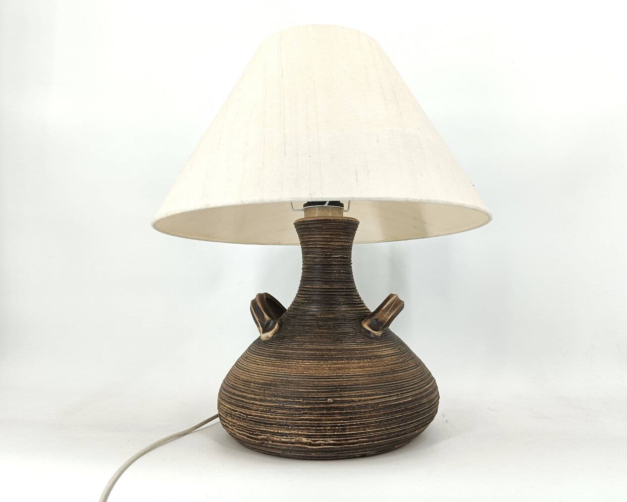 Lampa stołowa, brązowy, ceramika, Niemcy, lata 60. - 271449