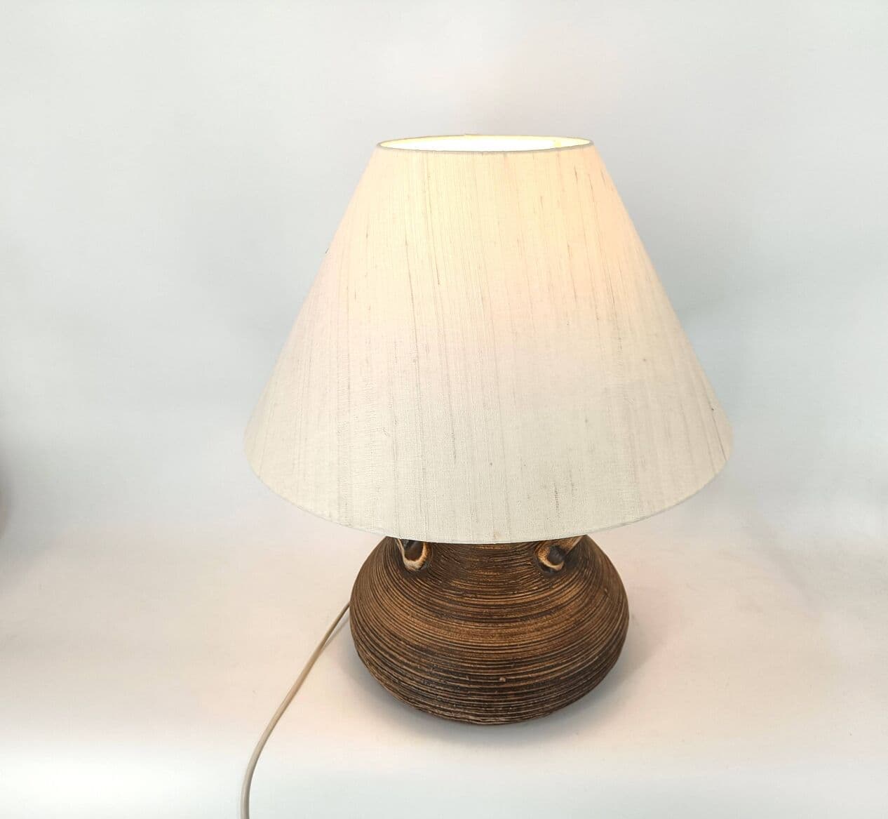 Lampa stołowa, brązowy, ceramika, Niemcy, lata 60. - 271451