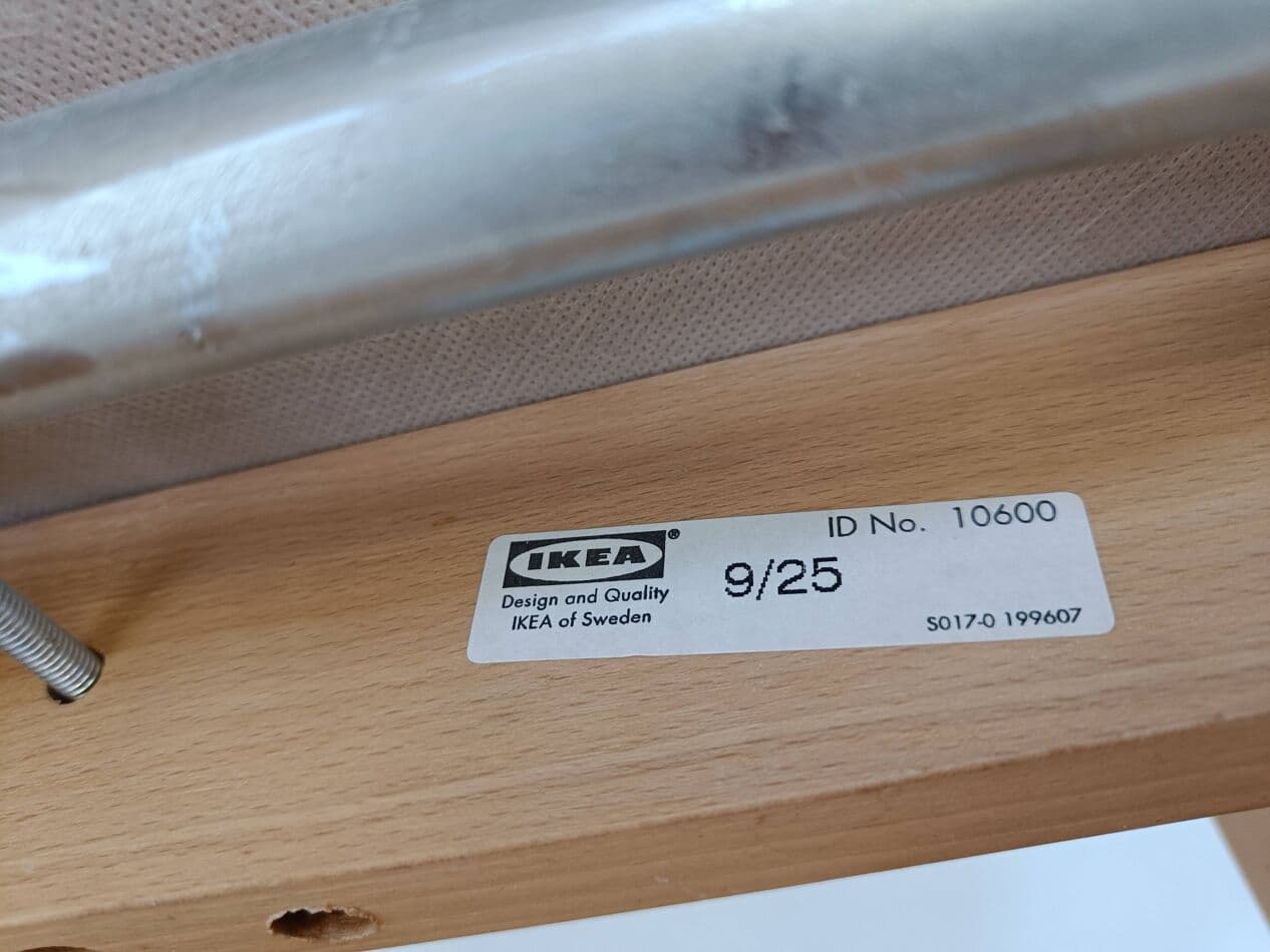 Zestaw sześciu krzeseł jadalnianych, buk miodowy, tkanina czarna, proj. N. Gammelgaard, Ikea, Szwecja, lata 90. - 271036