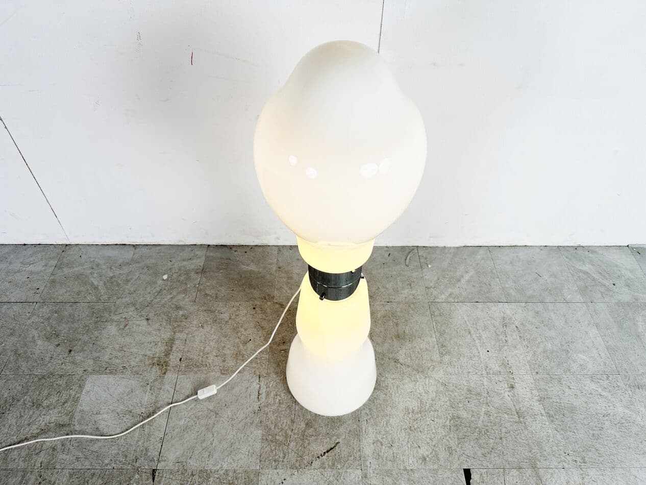 Lampa podłogowa, szkło Murano białe, proj. C. Nason, Mazzega, Włochy, lata 60. - 271026
