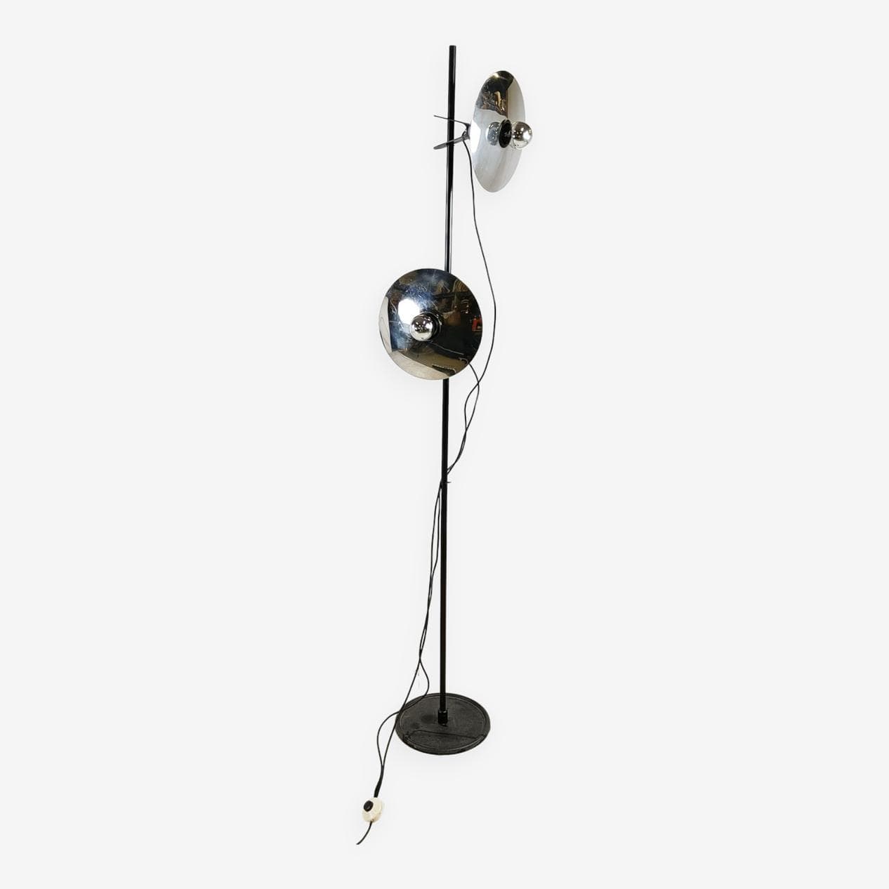Lampa podłogowa Space Age, metal srebrny, Włochy, lata 70. - 270951
