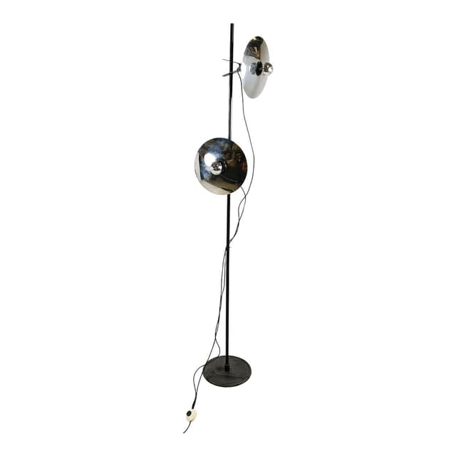 Lampa podłogowa Space Age, metal srebrny, Włochy, lata 70. - WYMIARY