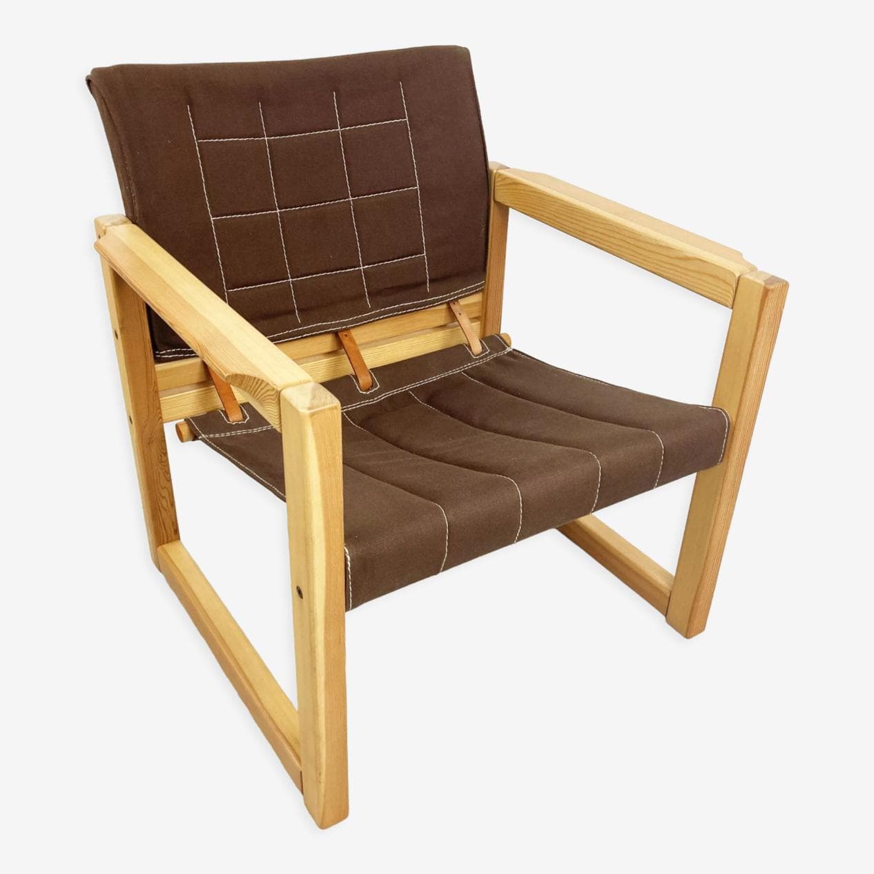 Para foteli Diana, brązowy, sosna, proj. K. Mobring, Ikea, Szwecja, lata 80. - 270920