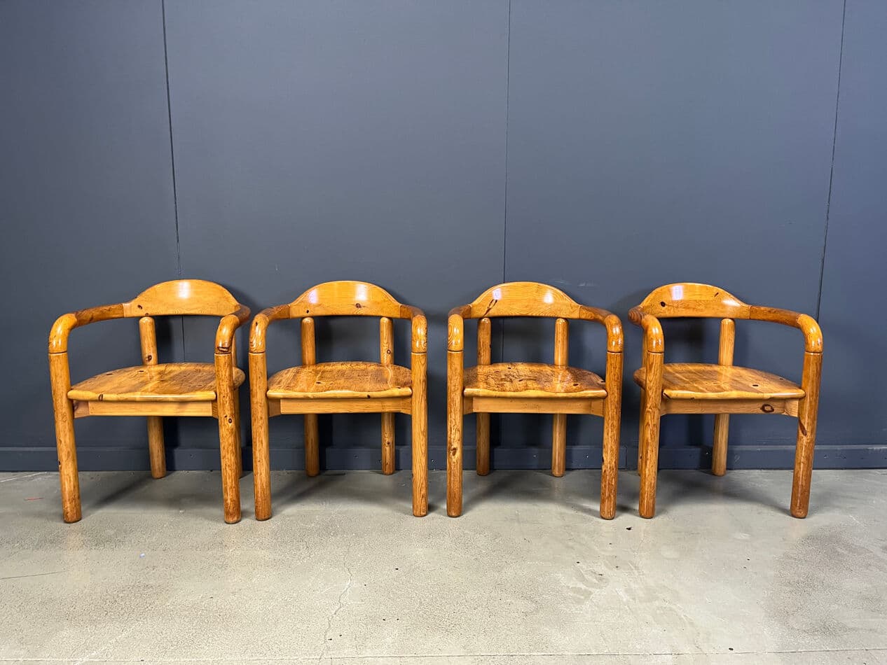 Dining set, beige pine, Denmark, 1970s. - 270867