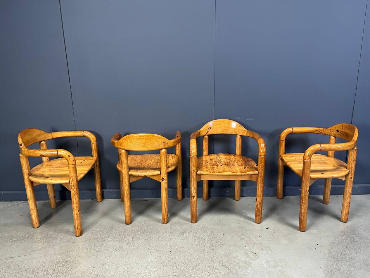 Dining set, beige pine, Denmark, 1970s. - 270868