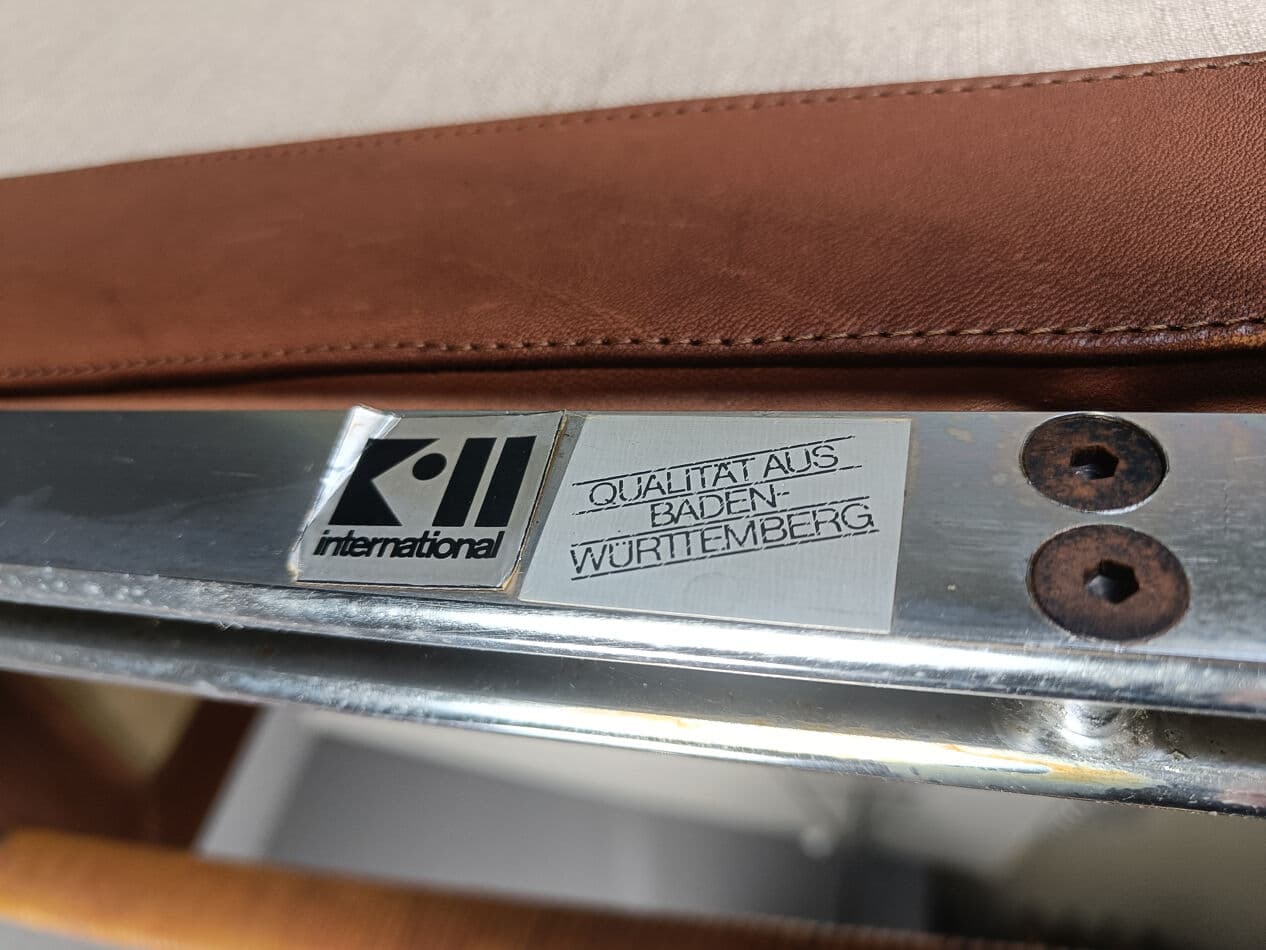 Sofa dwuosobowa FK6720, skóra brązowa, stal chromowana, Kill International, Dania, lata 60. - 270834