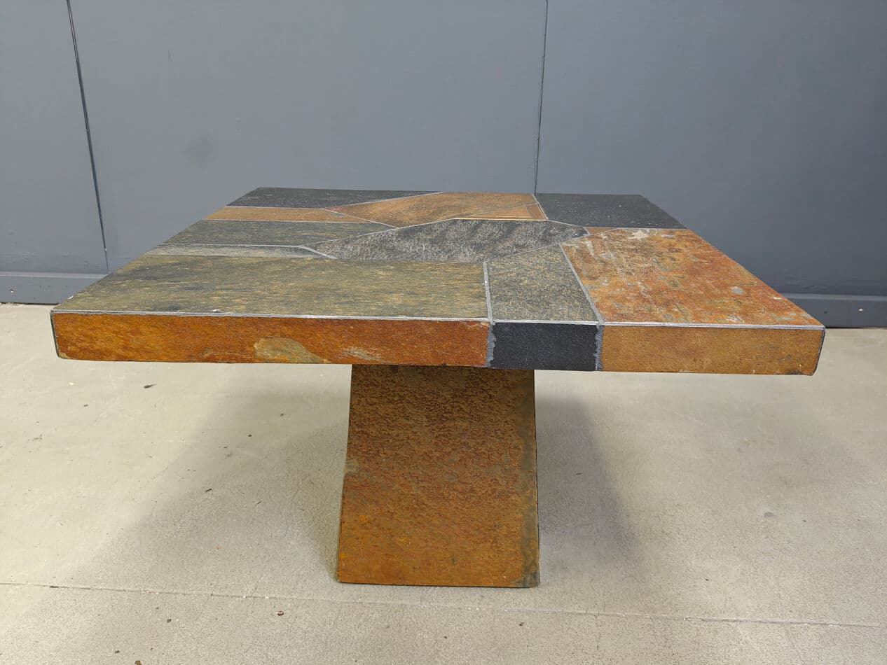 Coffee table, grey stone, Germany, 1980s. - 270791